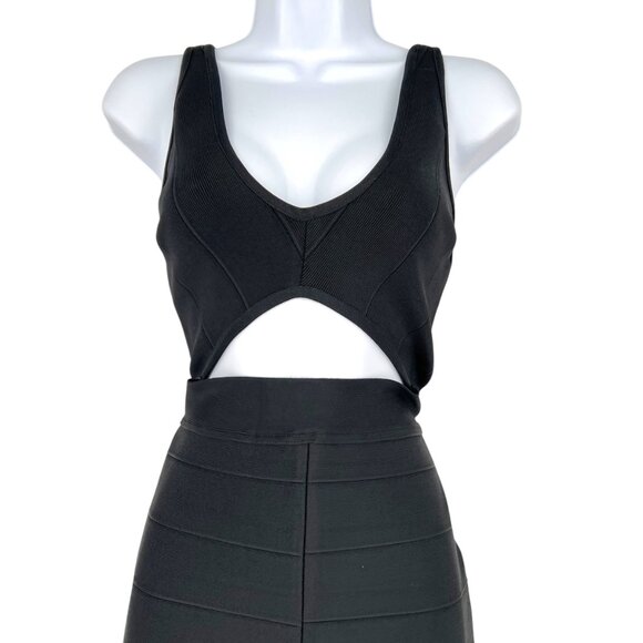 Herve Leger X Forever 21 Black Bandage Cutout Romper Size Medium - Picture 2 of 10